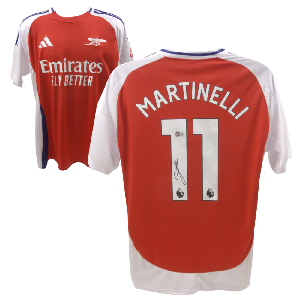 Gabriel Martinelli Signed Arsenal FC Home Soccer Jersey #11 with Beckett COA