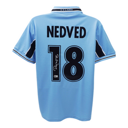 Pavel Nedved Signed S.S. Lazio Home Soccer Jersey #18 with Beckett Witness