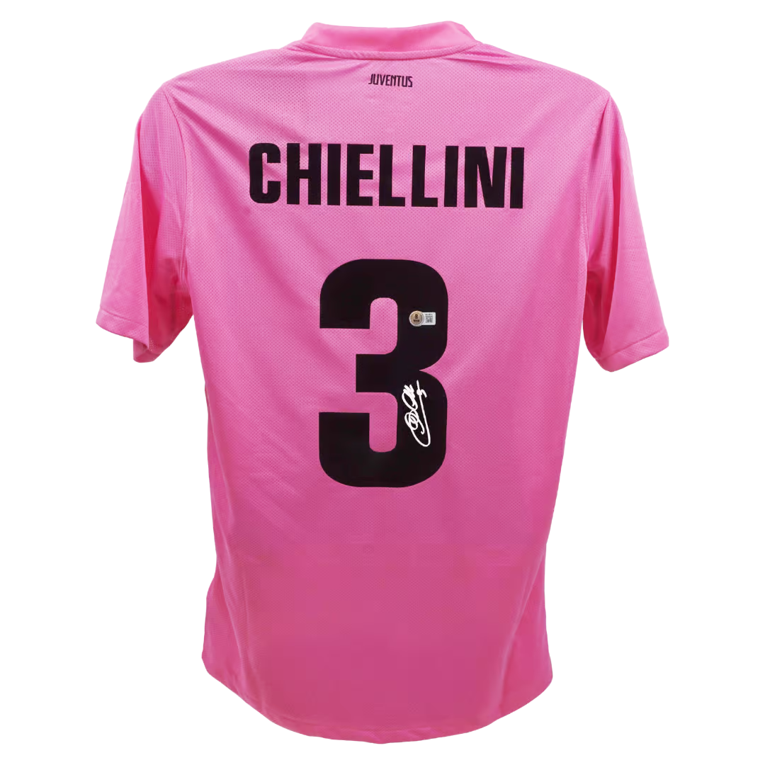 Giorgio Chiellini Signed Juventus FC Away Soccer Jersey #3 with Beckett Witness