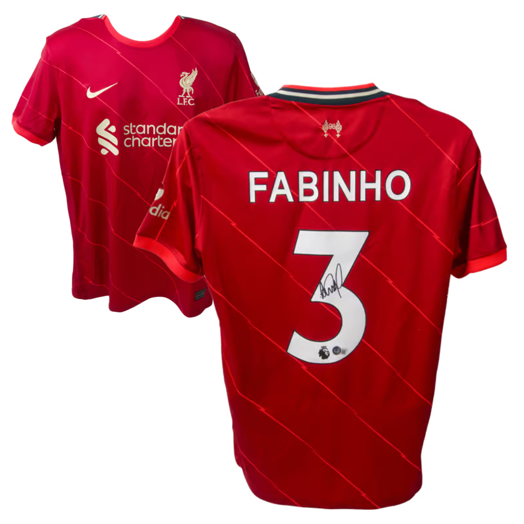 Fabinho Signed Liverpool FC Home Soccer Jersey #3 with Beckett COA