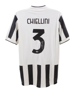 Giorgio Chiellini Signed Juventus FC Home Soccer Jersey #3 with PSA COA