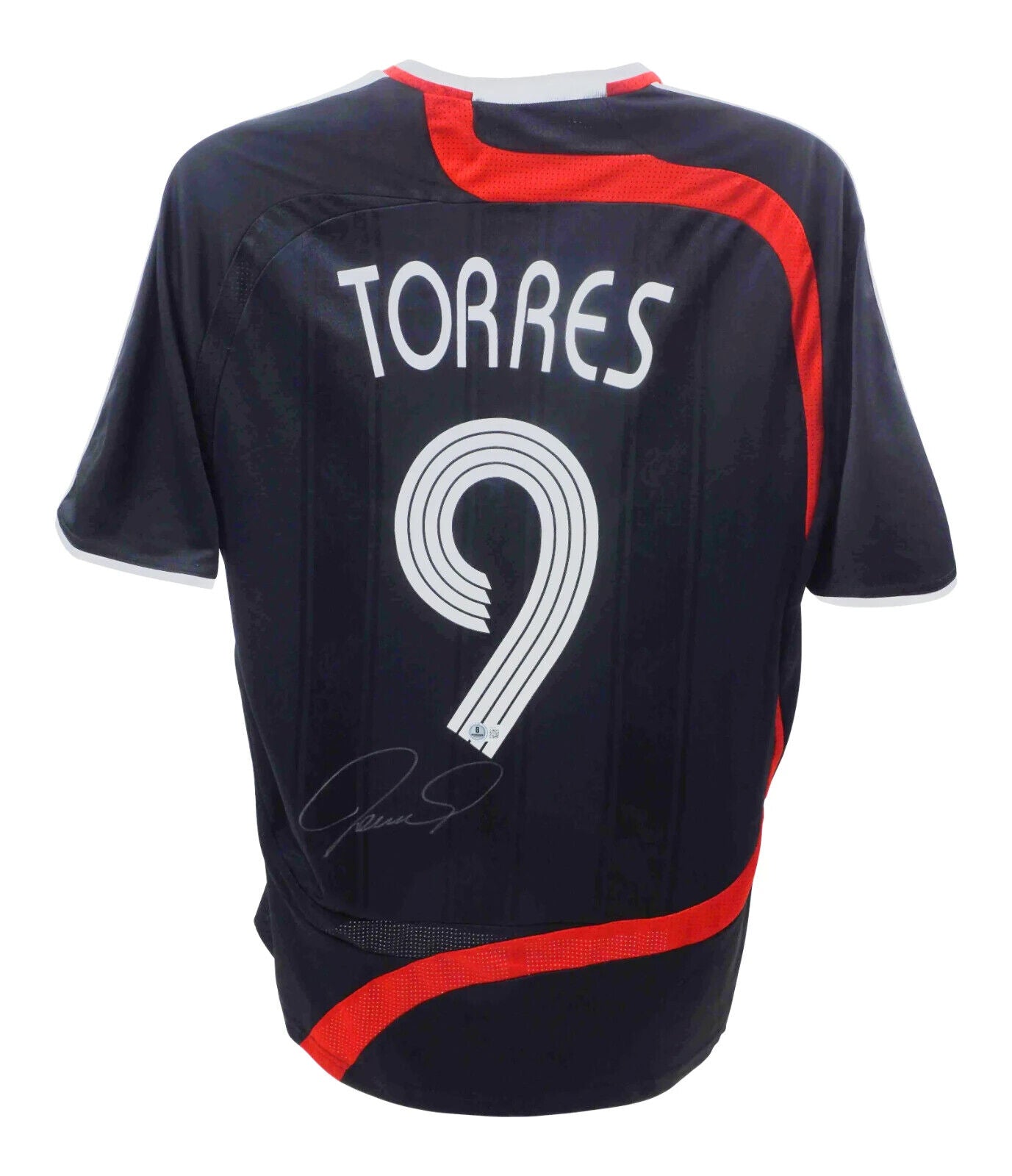 Fernando Torres Signed Liverpool FC Away Soccer Jersey #9 with Beckett COA