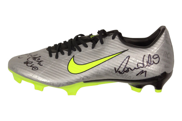 Ronaldinho & Ronaldo Nazario Signed Nike Mercurial Soccer Cleat with B