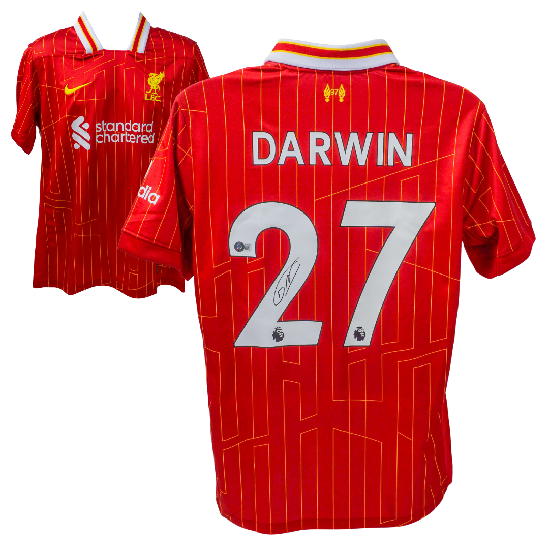 Darwin Nunez Signed Liverpool FC Home Soccer Jersey #27 with Beckett COA