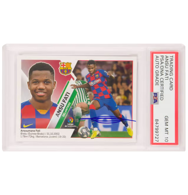 Ansu Fati Signed 2019-20 Panini Colecciones Este Liga Rookie – PSA 10 Autograph