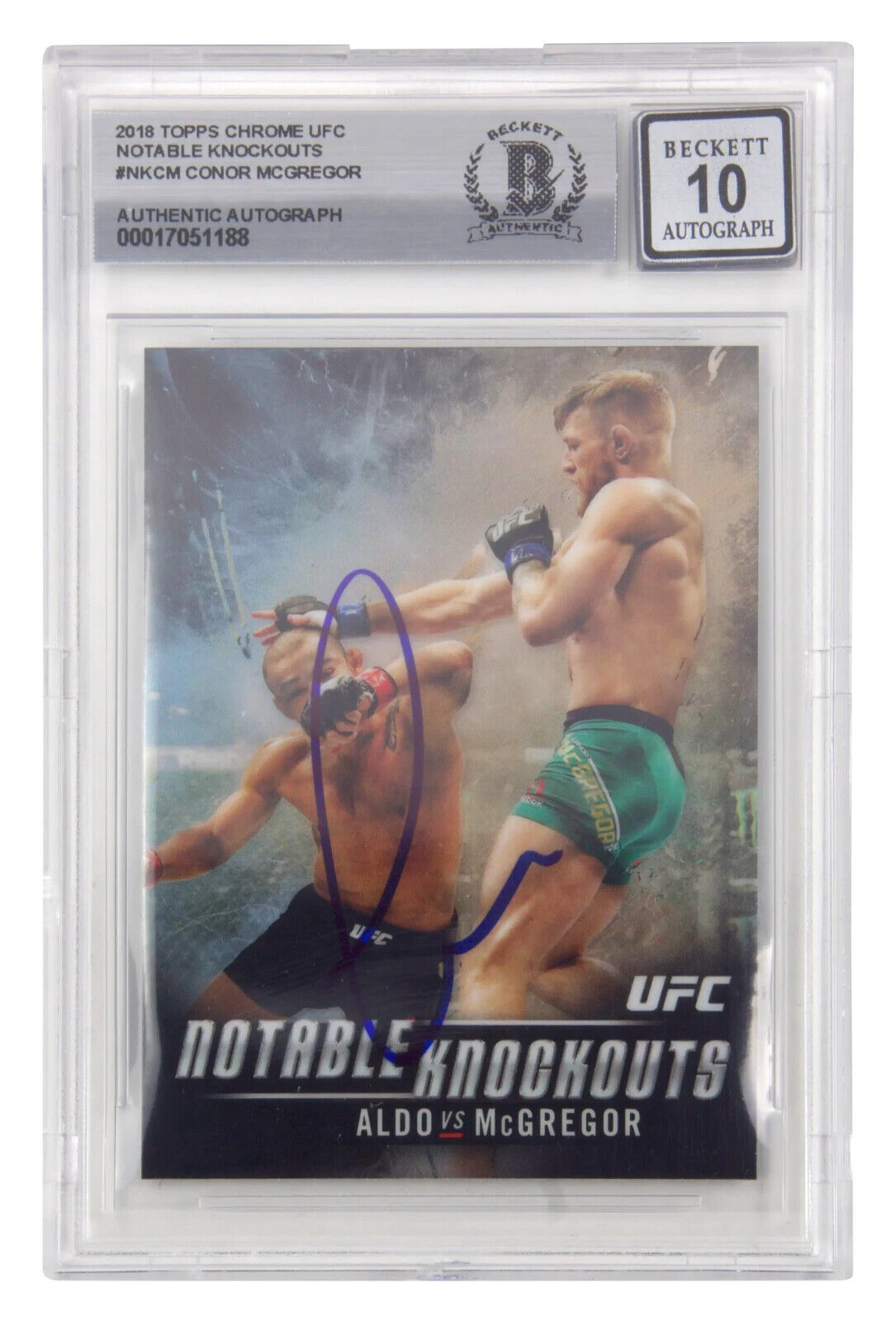 Conor McGregor Signed 2018 Topps Chrome UFC Notable Knockouts – BGS 10 Autograph