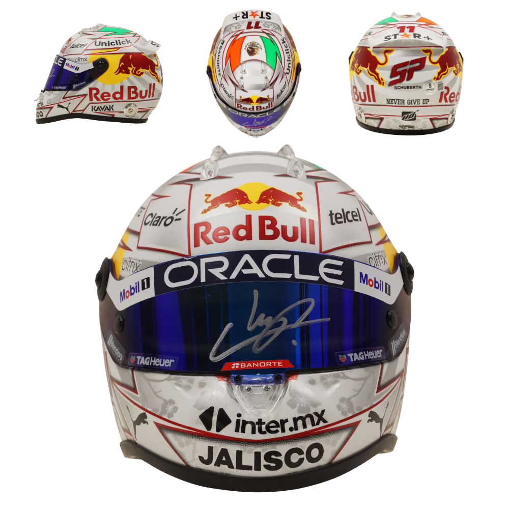 Sergio Perez Signed 2022 Japan F1 RedBull Helmet 1:2 Scale with Beckett COA