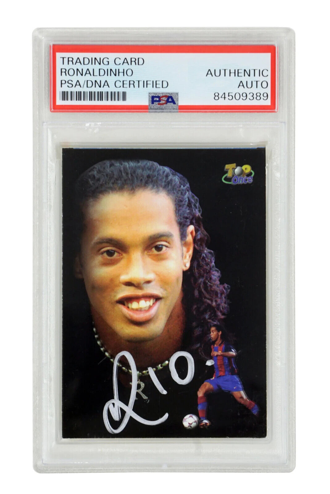 Ronaldinho Signed 2003 Mundicromo Las Fichas De La Liga #621 – PSA Authentic