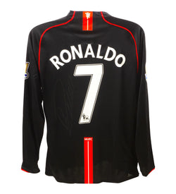 Cristiano Ronaldo Signed Manchester Utd Away Soccer Jersey #7 with Beckett LOA