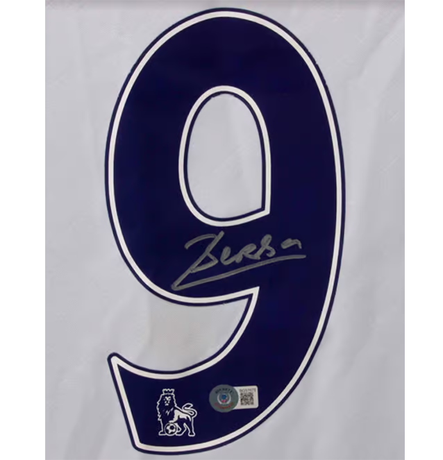 Dimitar Berbatov Signed Tottenham Hotspur Home Soccer Jersey #9 with Beckett COA