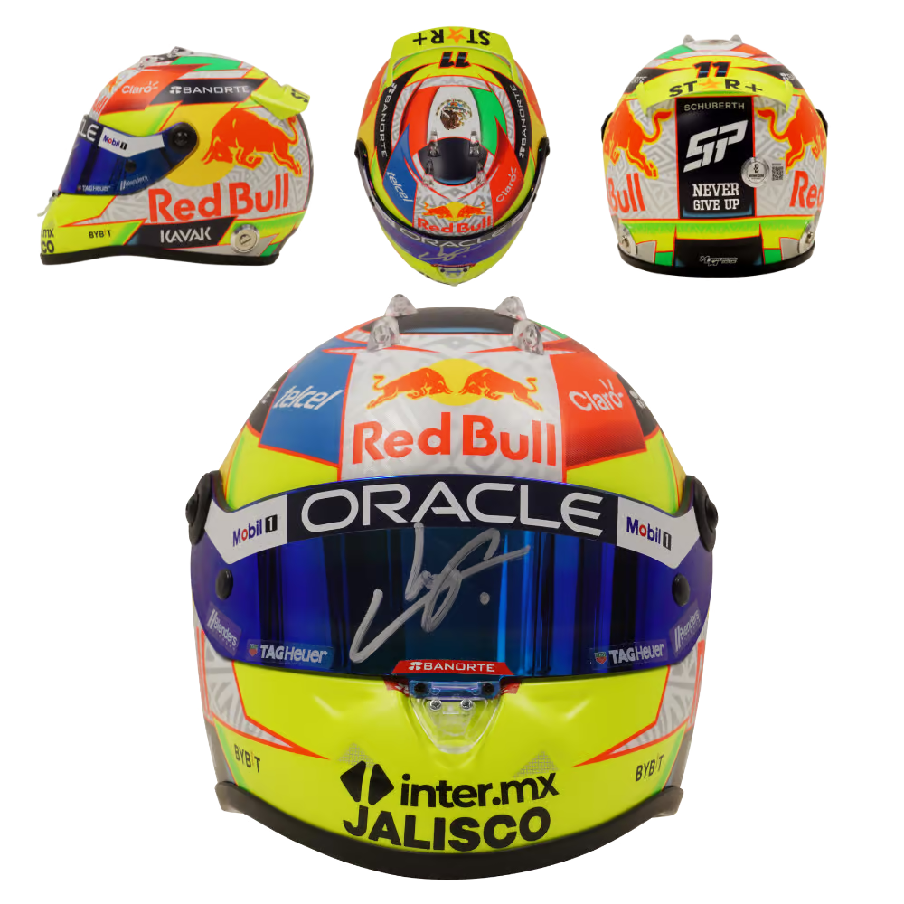 Sergio Perez Signed 2023 Formula 1 RedBull Helmet 1:2 Scale with Beckett COA