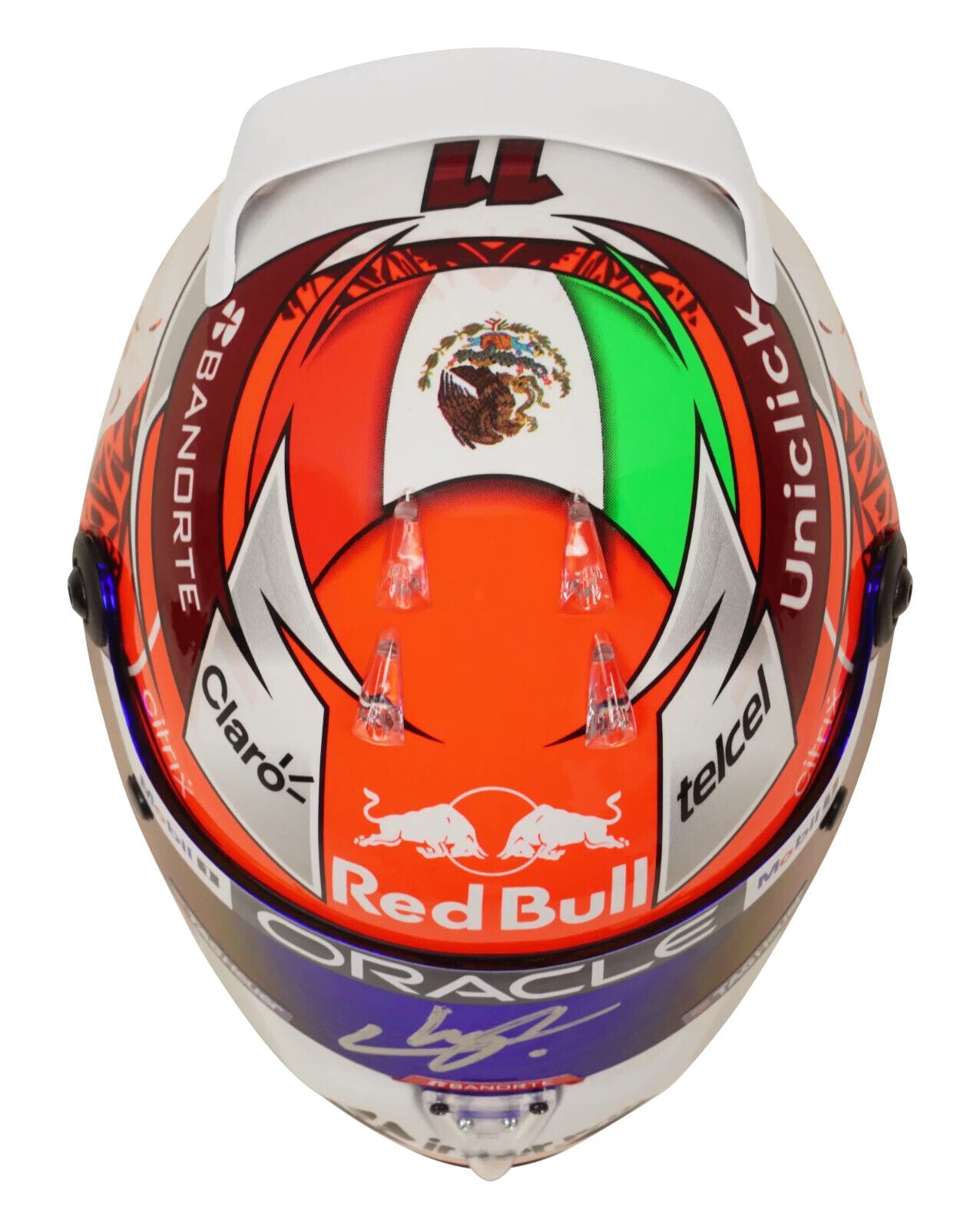 Sergio Perez Signed 2022 Austria F1 RedBull Helmet 1:2 Scale with Beckett COA