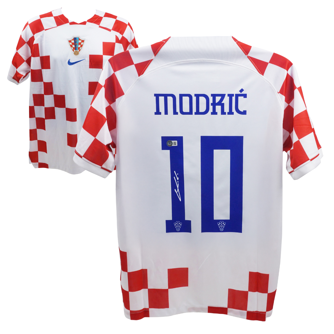 Luka Modric Signed Croatia FC Home Soccer Jersey #10 with Beckett COA