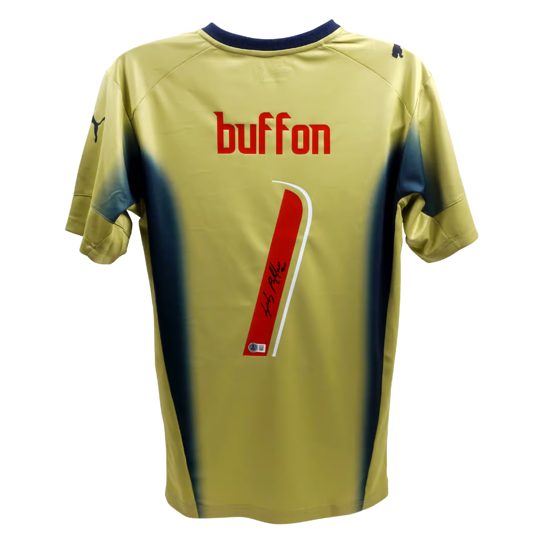 Gianluigi Buffon Signed Italy Away Soccer Jersey #1 with Beckett Witness