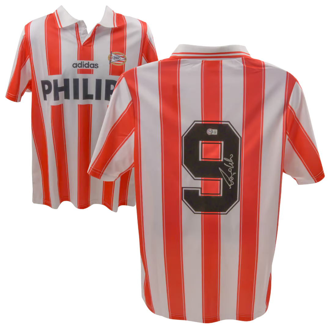 Ronaldo Nazario Signed PSV Rookie Soccer Jersey #9 with Beckett COA