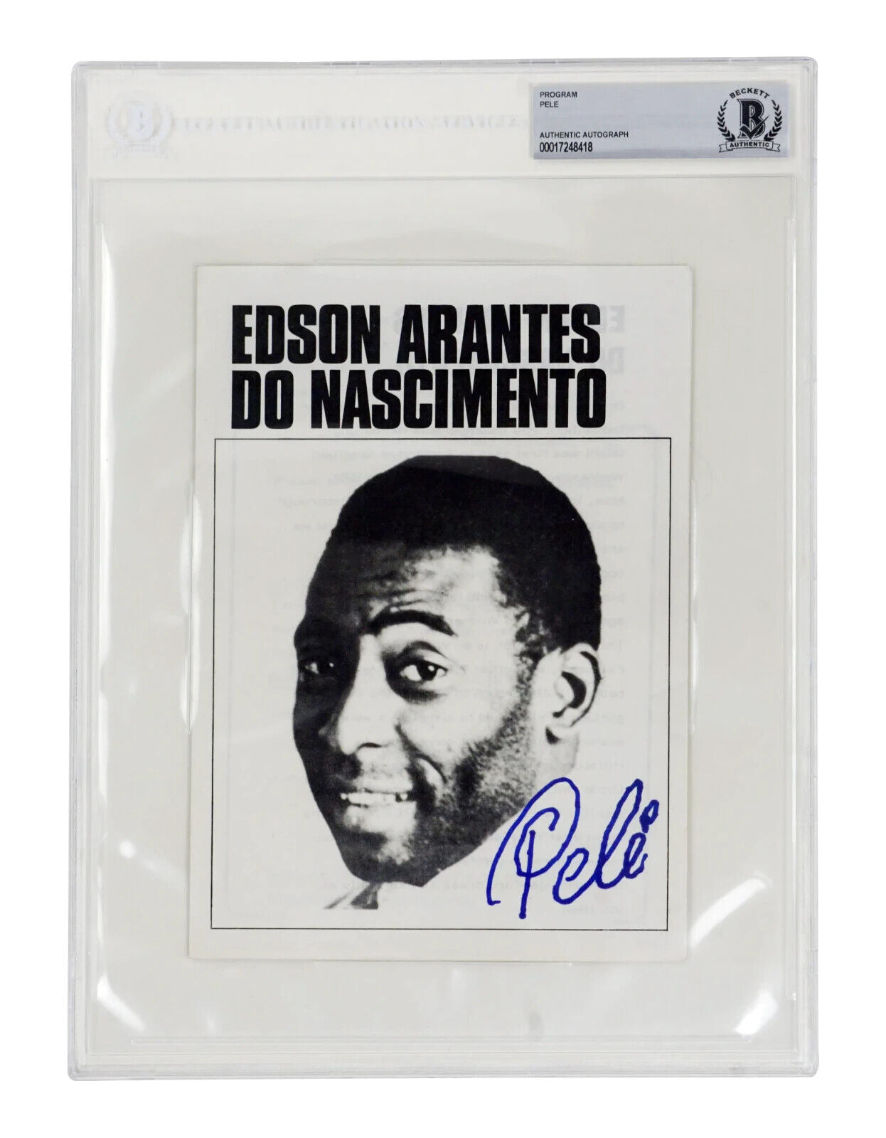 Pele Signed Soccer Program – BGS Authentic