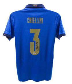 Giorgio Chiellini Signed Italy FC Soccer Jersey #3 with PSA COA