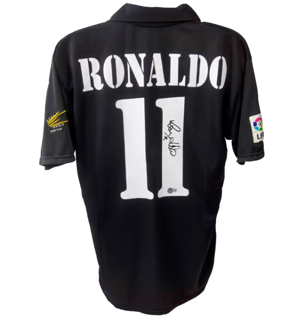 Ronaldo Nazario Signed Real Madrid Away Soccer Jersey #11 with Beckett COA