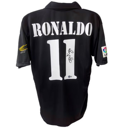 Ronaldo Nazario Signed Real Madrid Away Soccer Jersey #11 with Beckett COA