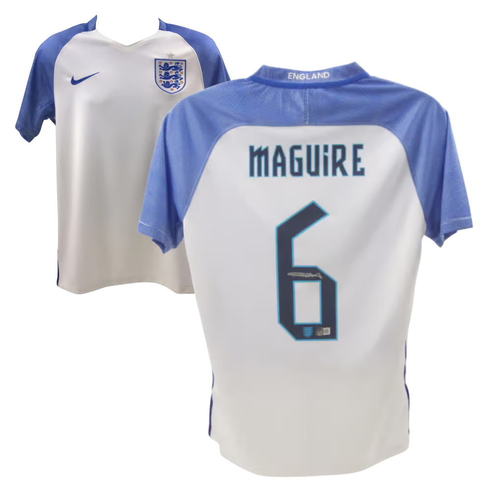 Harry Maguire Signed England FC Home Soccer Jersey #6 with Beckett COA