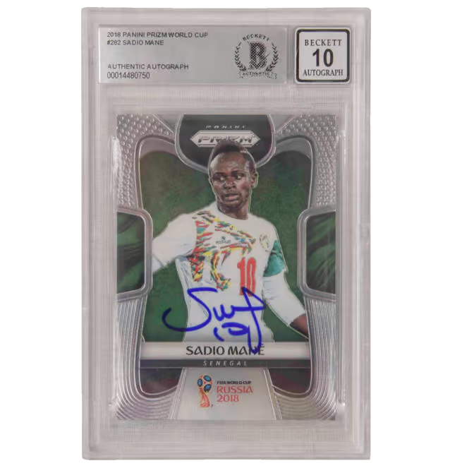 Sadio Mane Signed 2018 Panini Prizm World Cup #282 – BGS 10 Autograph