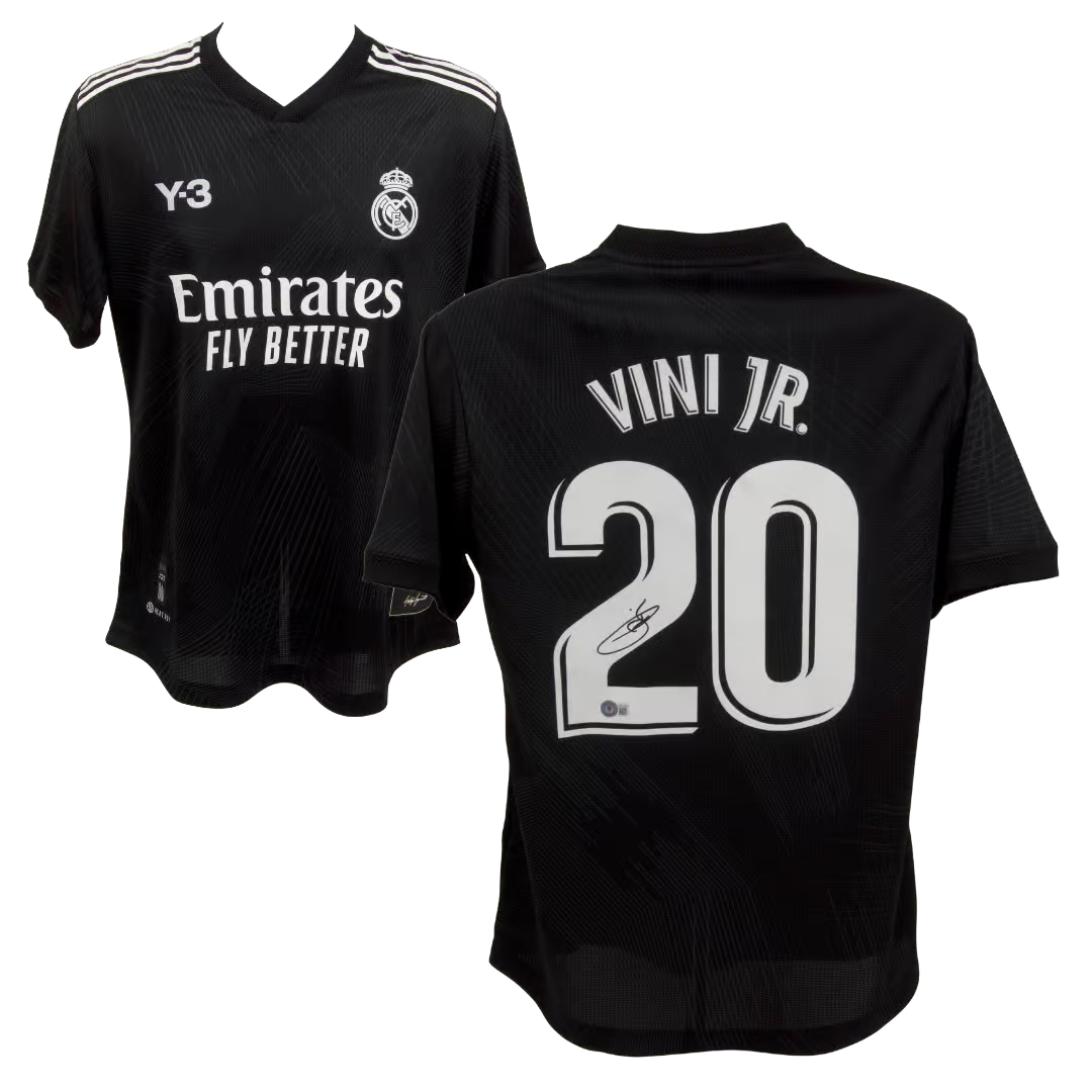 Vinicius Jr Signed Real Madrid Away Y-3 Soccer Jersey #20 with Beckett COA