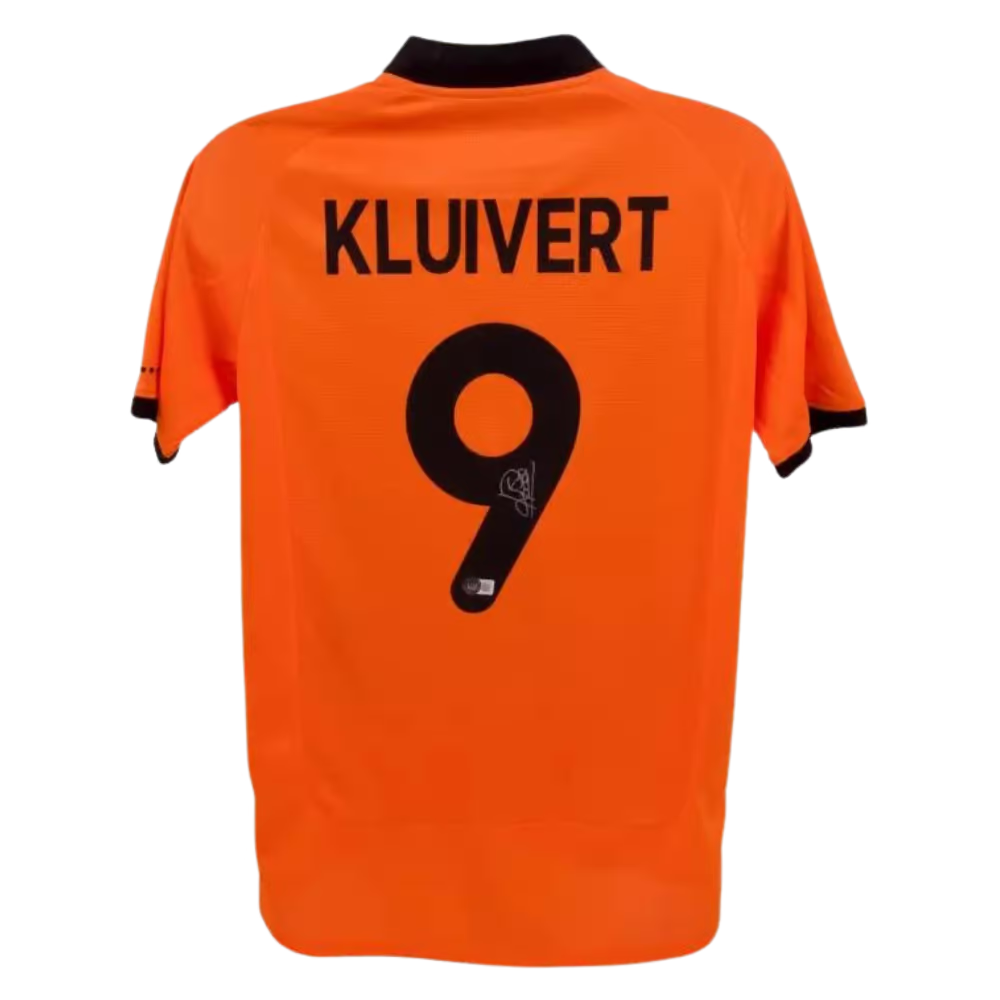 Patrick Kluivert Signed Netherlands FC Home Soccer Jersey #9 with Beckett COA