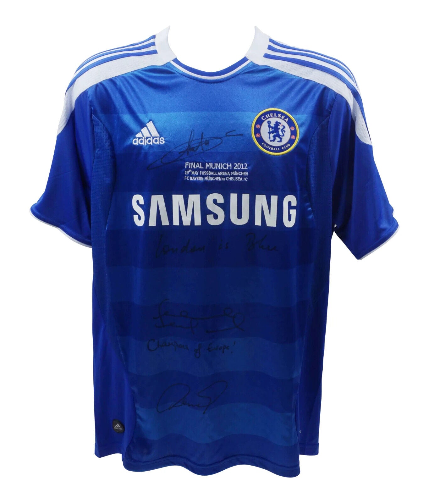 Torres, Drogba & Lampard Signed Chelsea Soccer Jersey Inscribed with Beckett COA