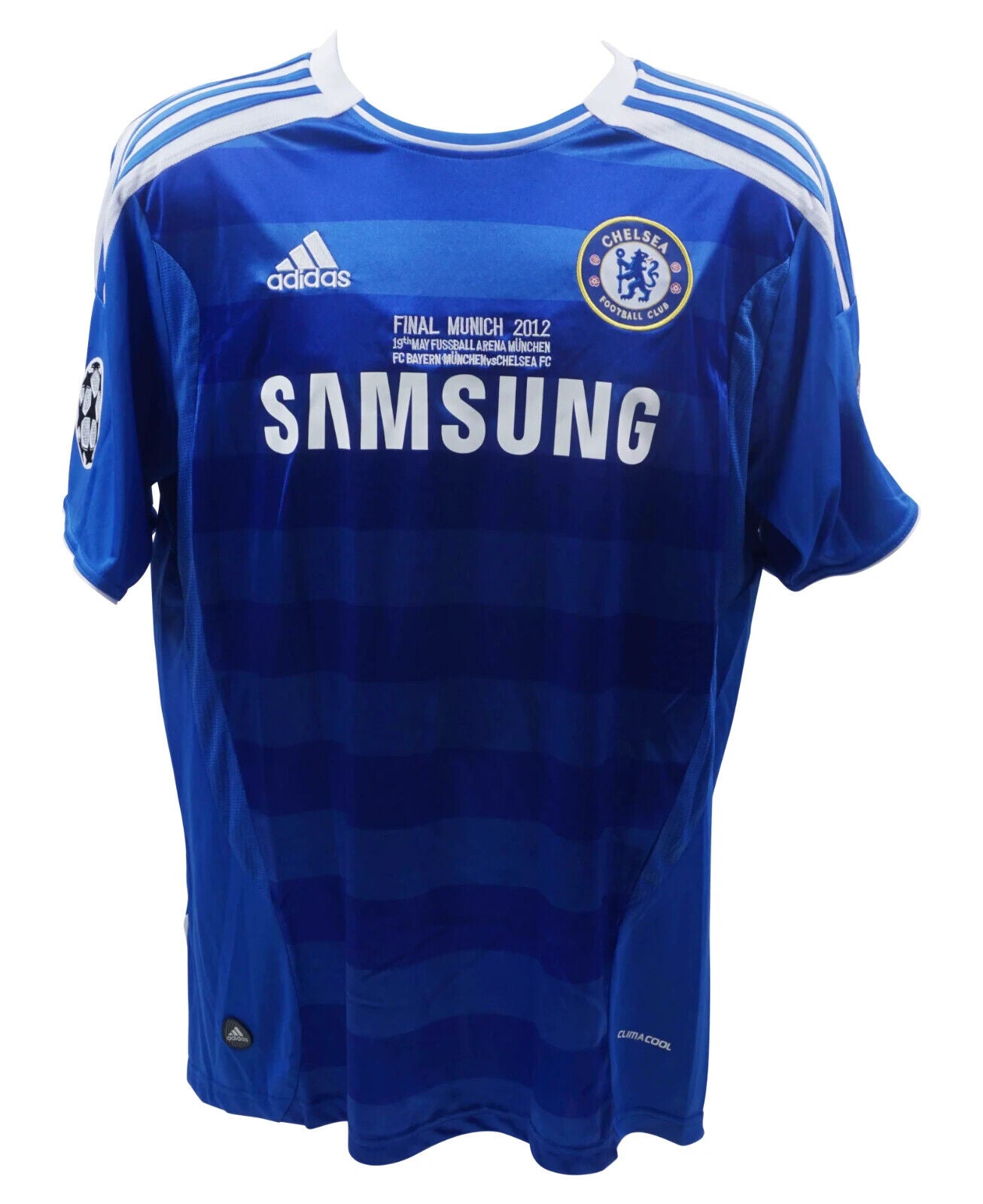 Torres & Drogba Signed 2012 UCL Final Chelsea Soccer Jersey with Beckett COA