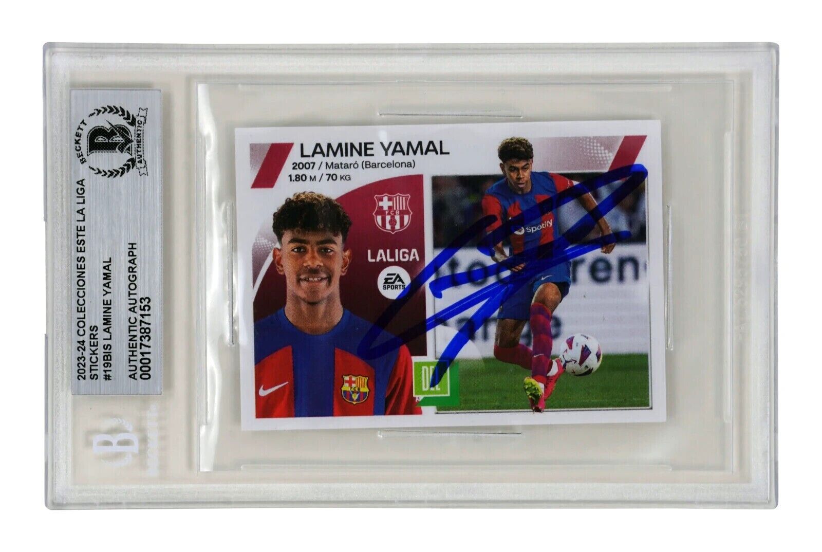 Lamine Yamal Signed 2023-24 Panini Este La Liga Rookie Sticker – BGS Authentic