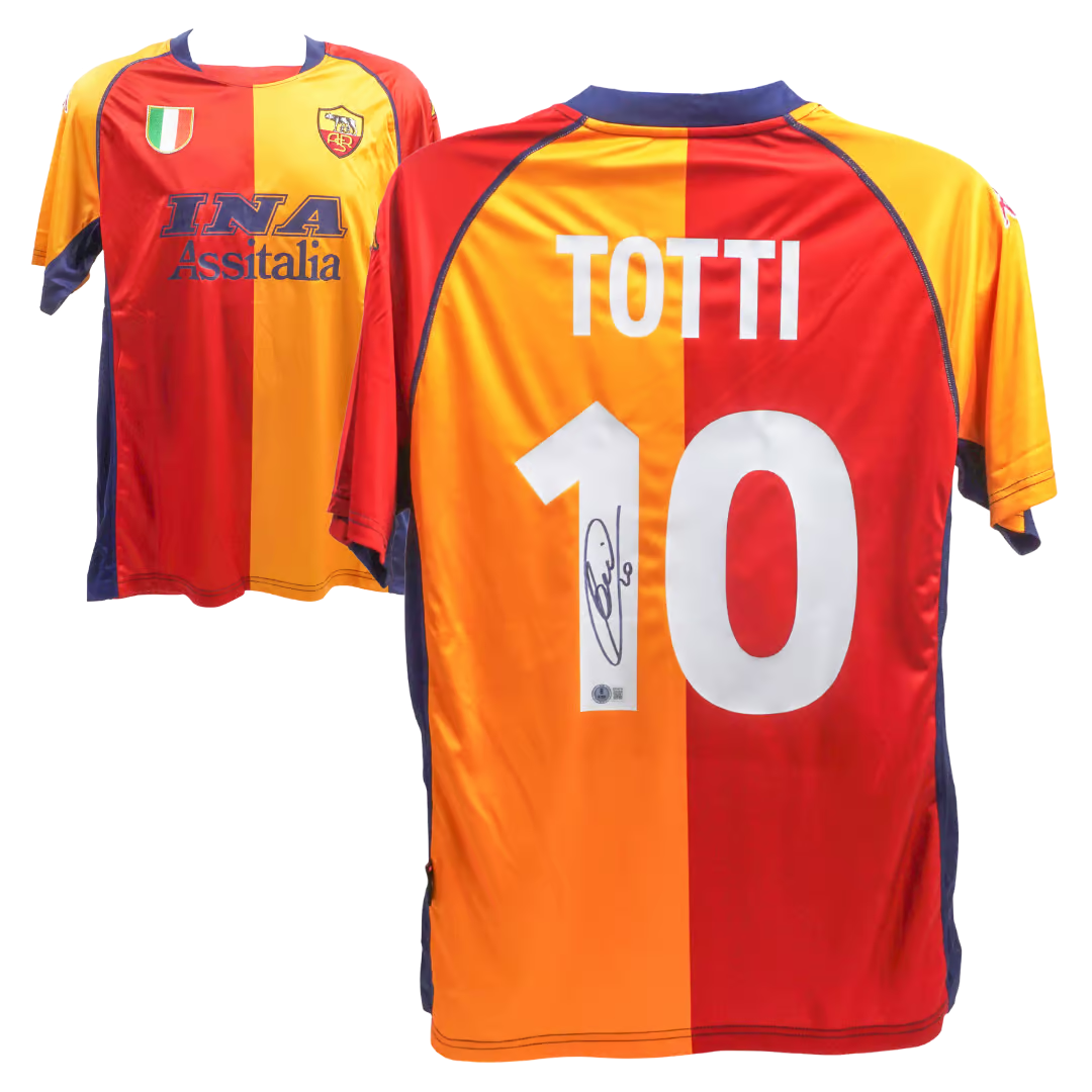 Francesco Totti Signed AS Roma Home Soccer Jersey #10 with Beckett Witness