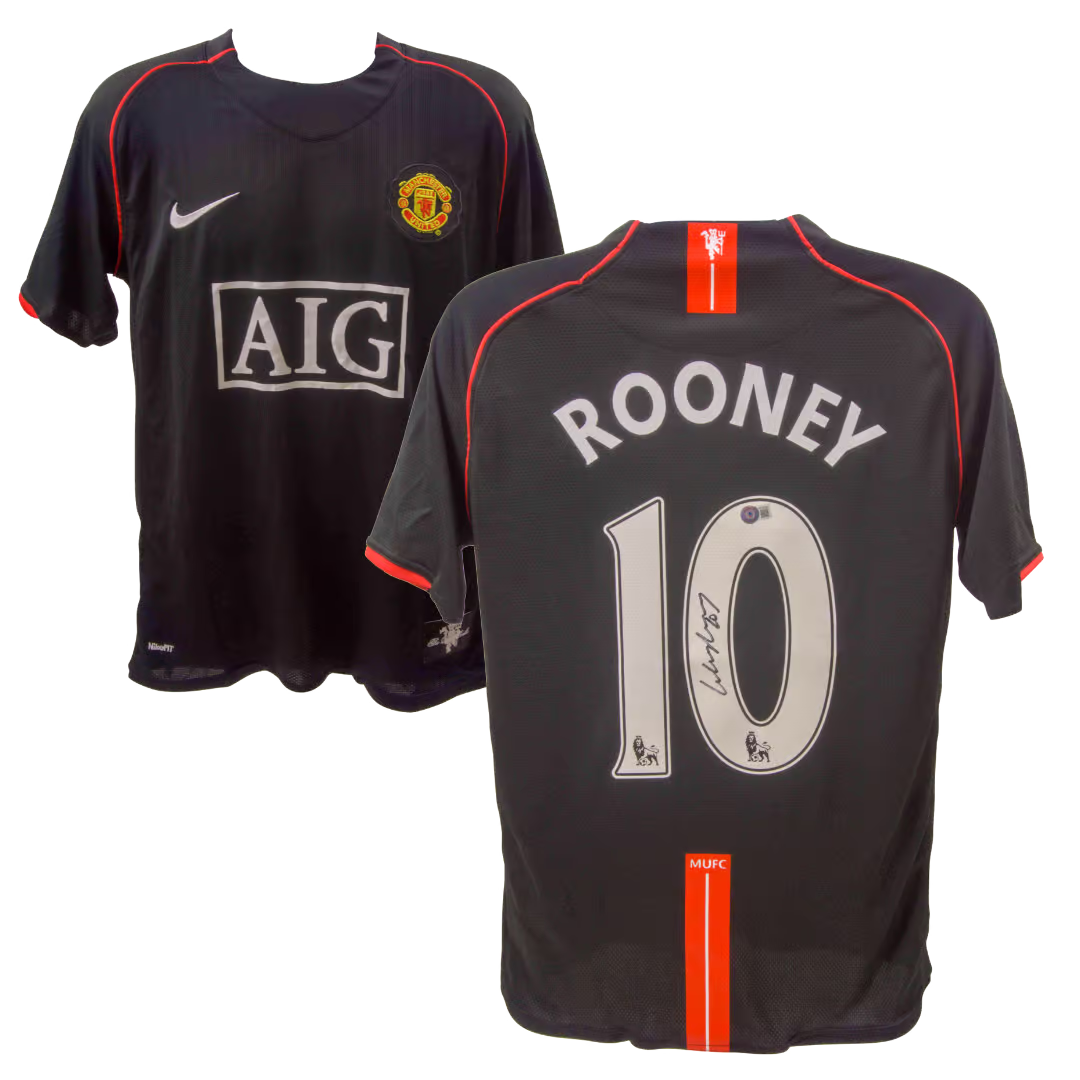 Wayne Rooney Signed Manchester United Away Soccer Jersey #10 with Beckett COA