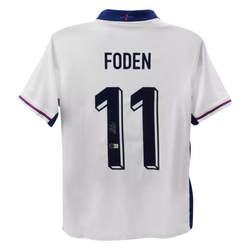 Phil Foden Signed England FC Home Soccer Jersey #11 with Beckett COA