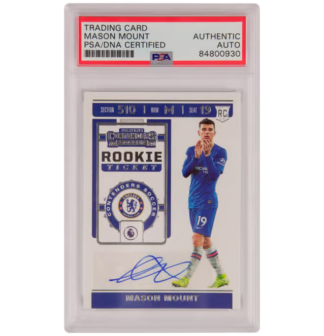 Mason Mount Signed 2019-20 Panini Chronicles Rookie Ticket – PSA Authentic