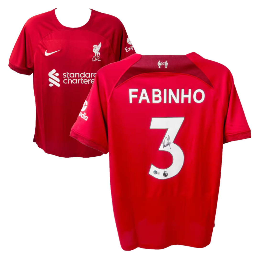 Fabinho Signed Liverpool FC Home Soccer Jersey #3 with Beckett COA