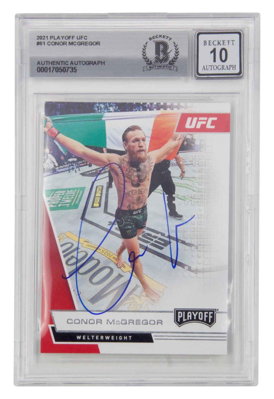 Conor McGregor Signed 2021 Panini Playoff UFC #61 – BGS 10 Autograph