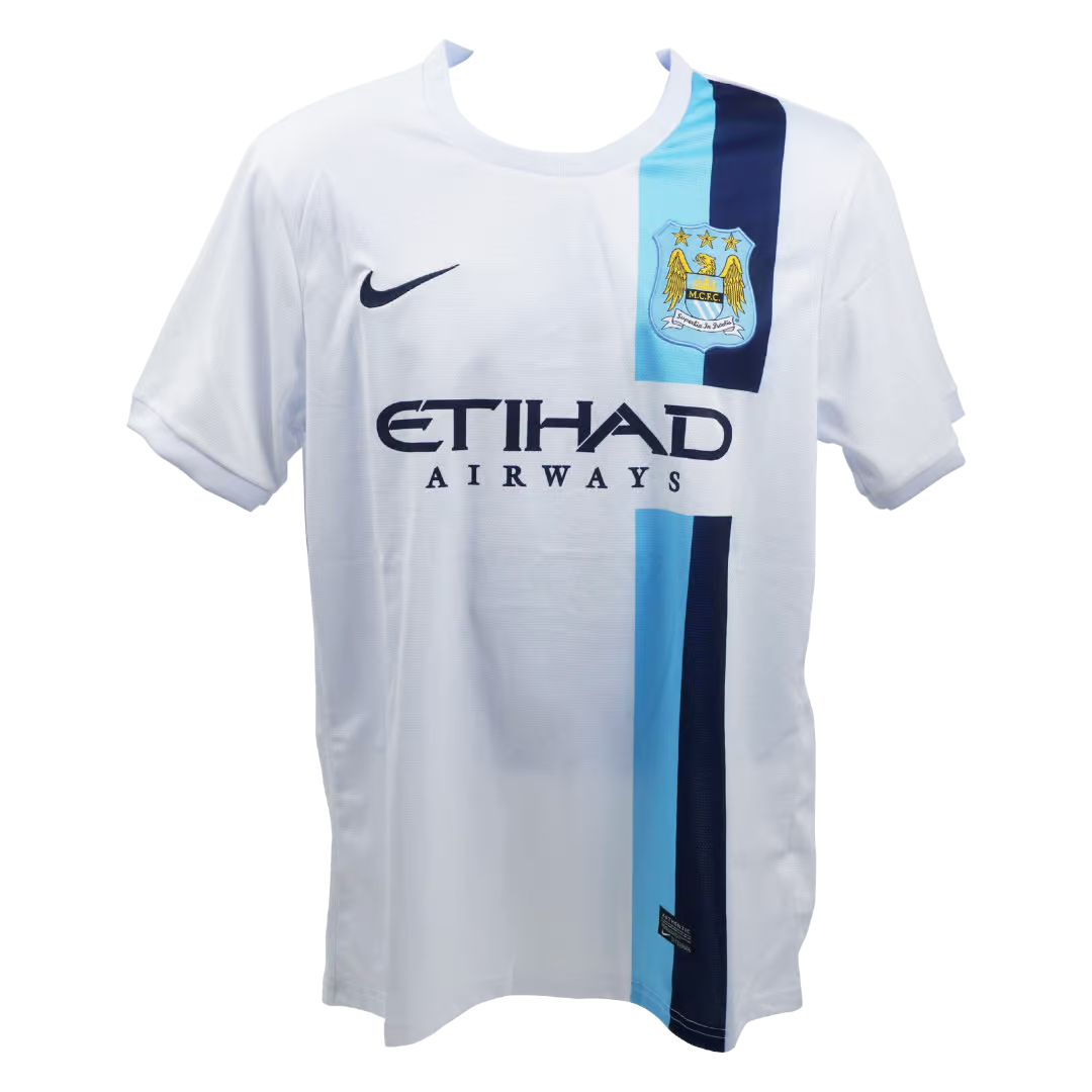 Sergio Aguero Signed Manchester City Away Soccer Jersey #16 with Beckett COA