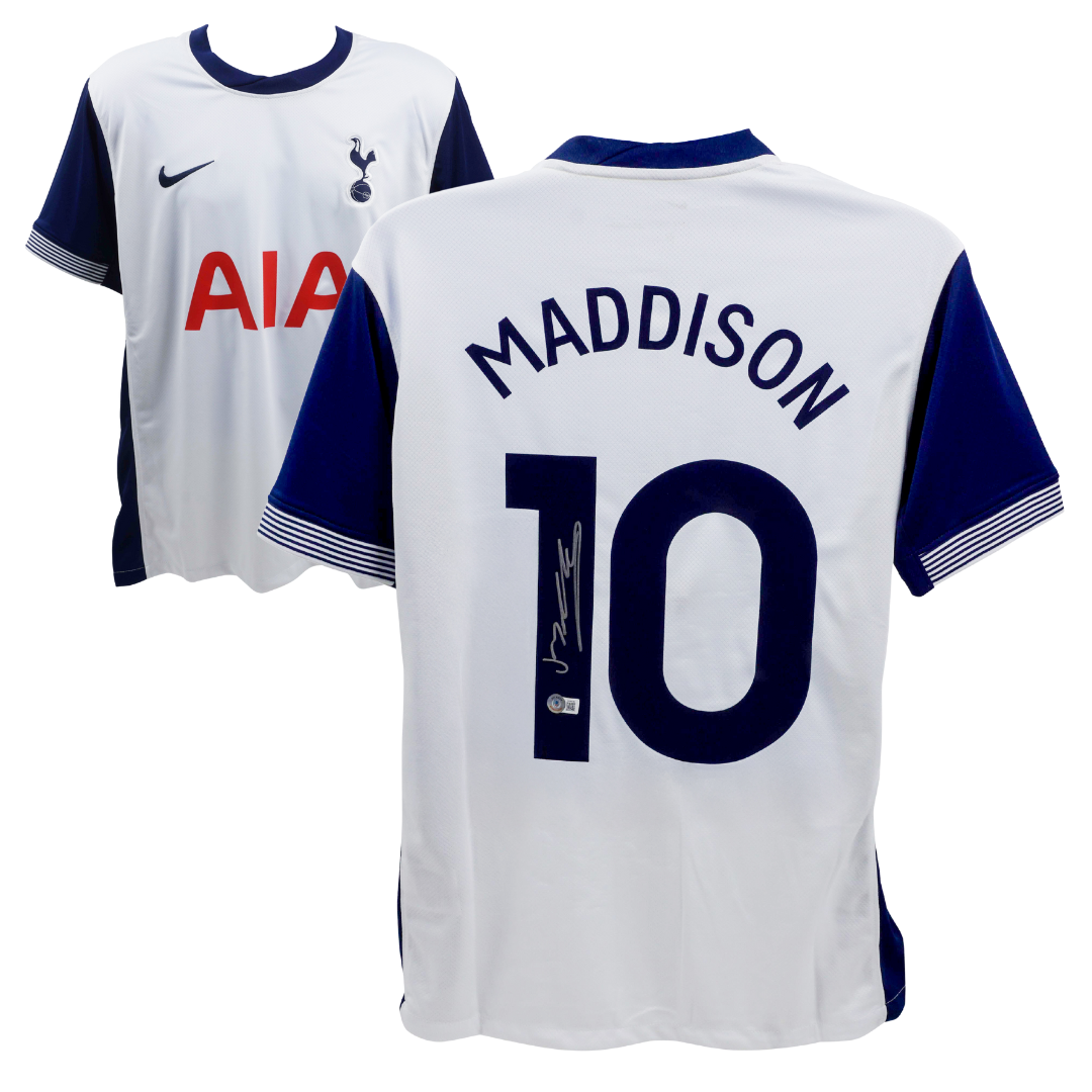 James Maddison Signed Tottenham Hotspur Home Soccer Jersey #10 with Beckett COA