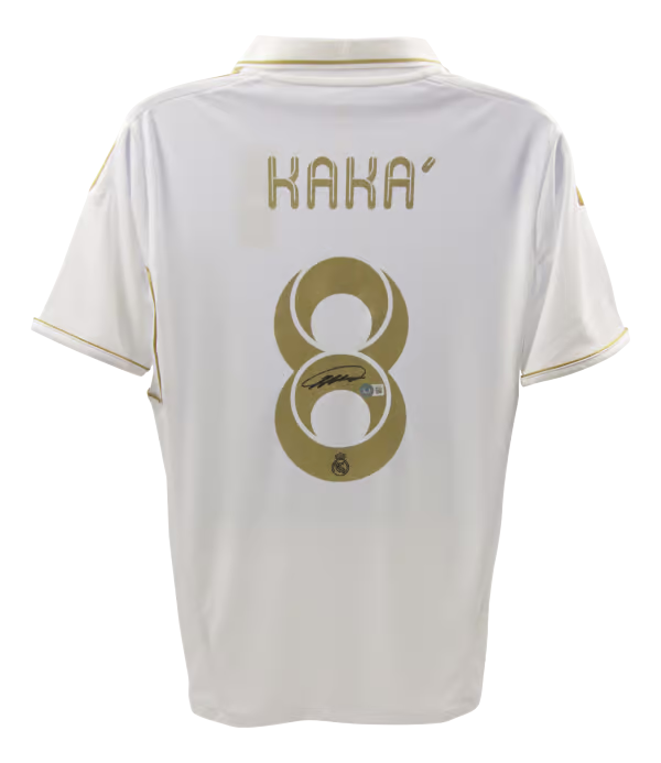 Ricardo Kaka Signed Real Madrid FC Home Soccer Jersey #8 with Beckett Witness