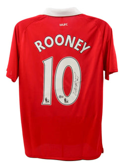 Wayne Rooney Signed Manchester United Home Soccer Jersey #10 with Beckett COA