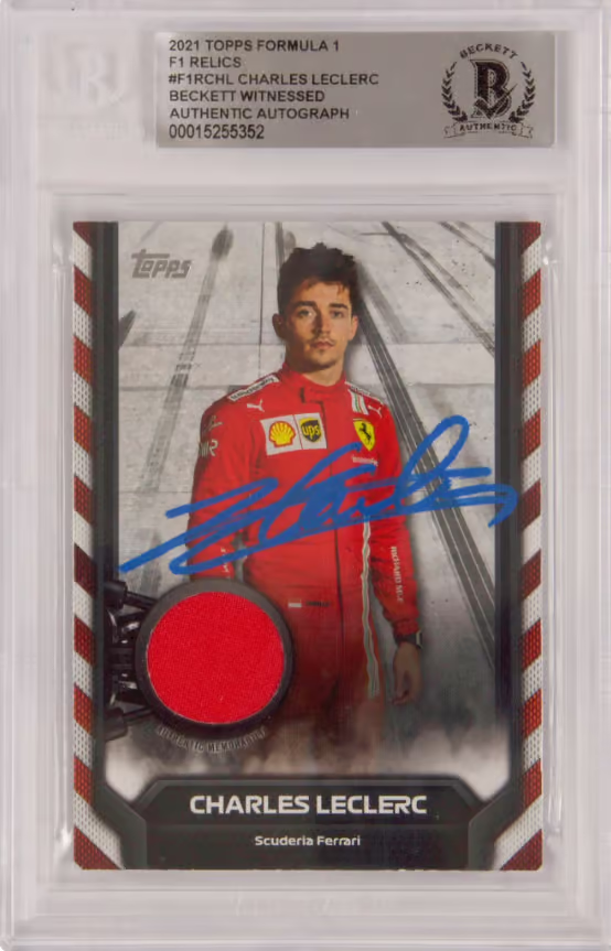 Charles Leclerc Signed 2021 Topps Formula 1 Relics /199 – BGS Authentic