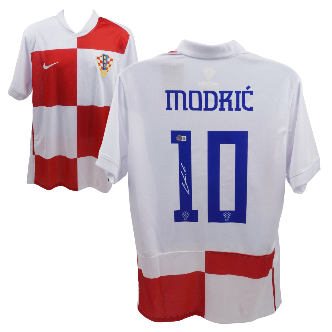 Luka Modric Signed Croatia FC Home Soccer Jersey #10 with Beckett COA