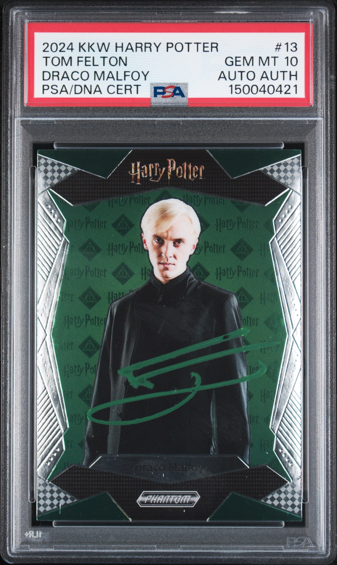 Tom Felton Signed Draco Malfoy in Harry Potter 2024 Kakawow #13 - PSA 10
