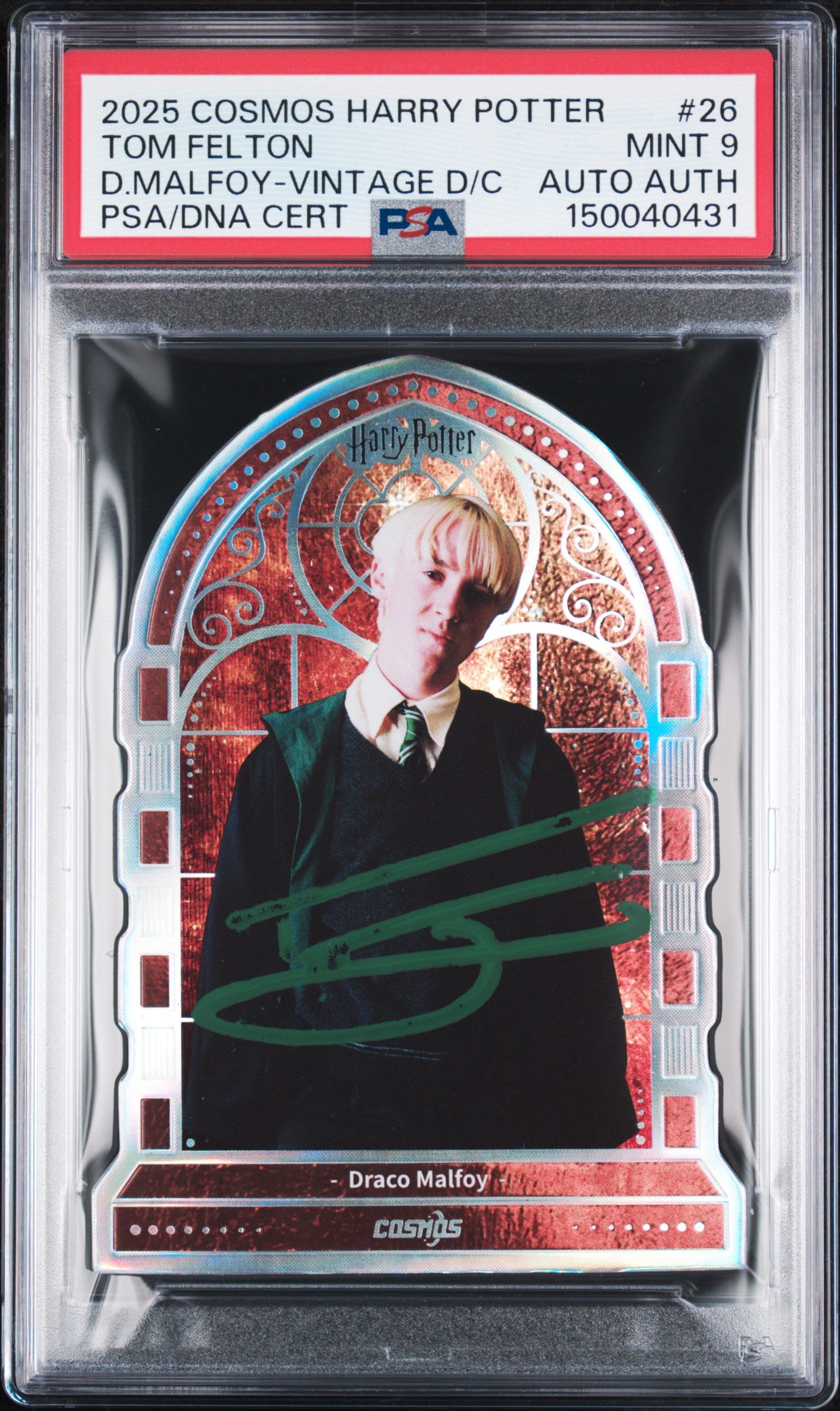 Tom Felton Signed Draco Malfoy in Harry Potter 2025 Cosmos #26 Kakawow - PSA 9