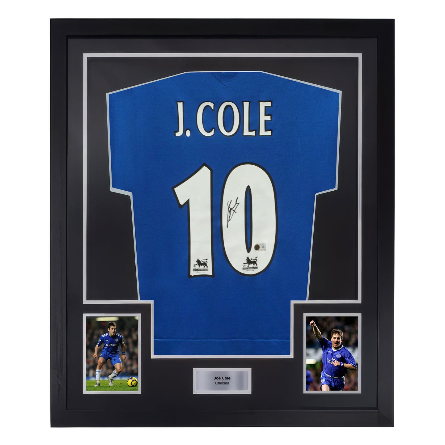 Framed Joe Cole Signed Chelsea FC Home Soccer Jersey #10 with Beckett COA