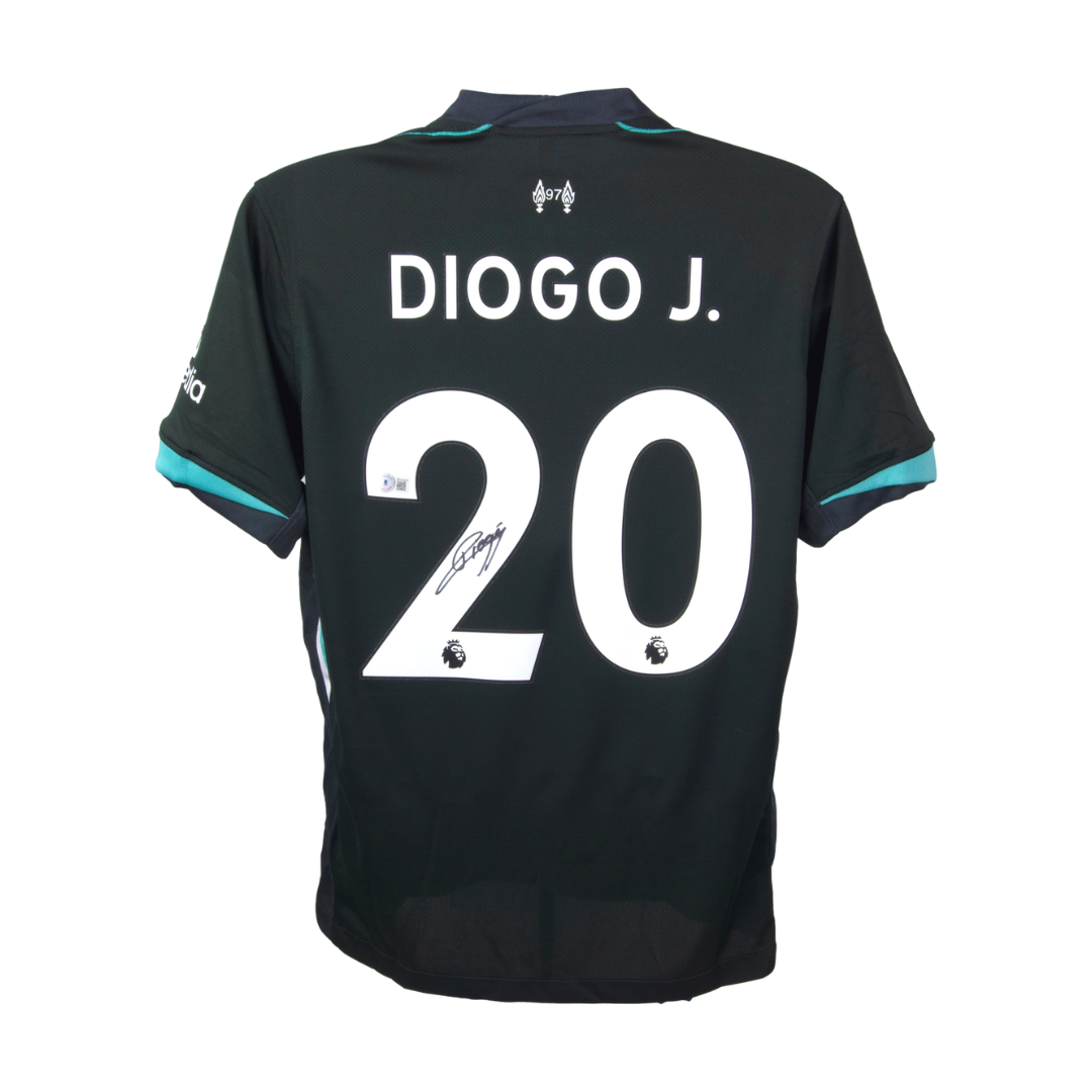 Diogo Jota Signed Liverpool FC Away Soccer Jersey #20 with Beckett COA