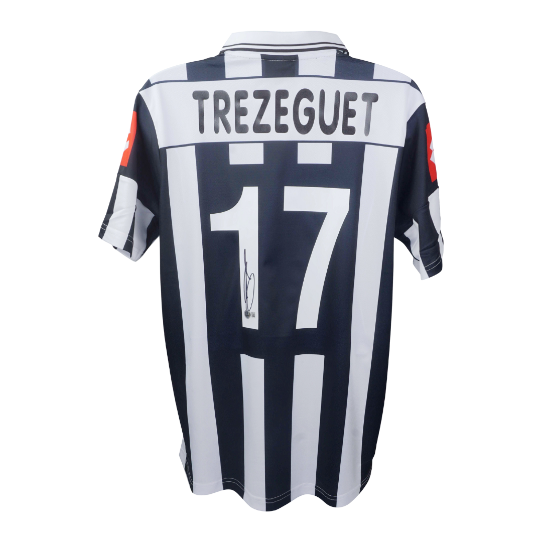 David Trezeguet Signed Juventus FC Home Soccer Jersey #17 with Beckett Witness