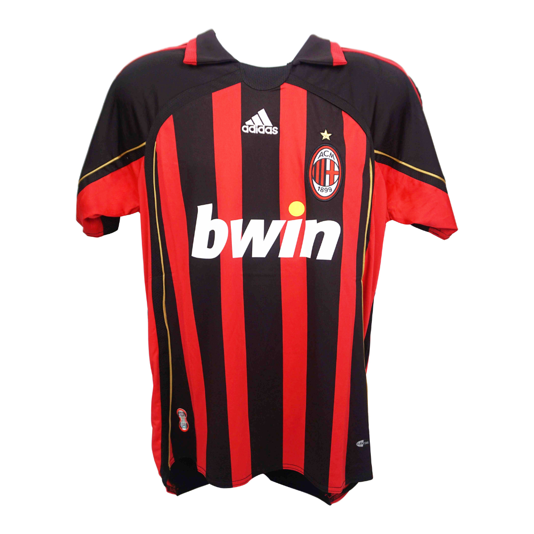 Alessandro Nesta Signed AC Milan Home Soccer Jersey #13 with Beckett Witness
