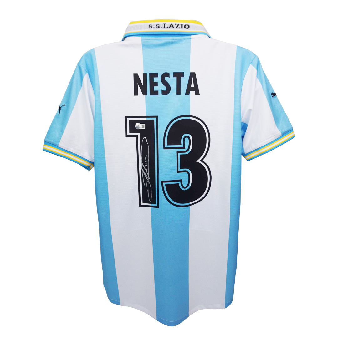 Alessandro Nesta Signed Lazio Soccer Jersey #13 with Beckett Witness