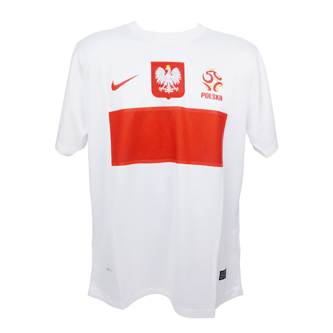 Robert Lewandowski Signed Poland Home Soccer Jersey #9 with Beckett COA